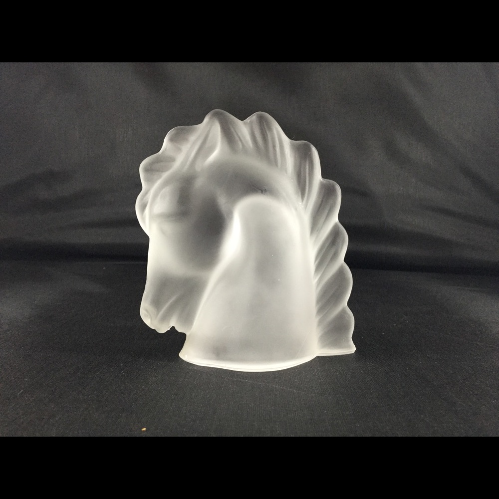Vintage Frosted Federal Glass Horse